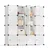 Songmics 16-Würfel Regalsystem 16 x 16 x 16 cm Weiß