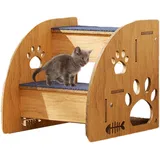 Haustiertreppe für Katzen, Haustiertreppe für das Bett | Cat Steps Hunderampe für den Innenbereich | Katzentreppe aus Holz, Haustierstufen, Hundebettstufen, rutschfeste Hundetreppe für große/mittlere/