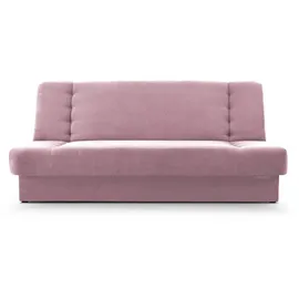 moeblo Schlafsofa Cyprus, Sofa Kippsofa Klappsofa Clic-Clack Couch für Wohnzimmer Federkern Sofagarnitur Polstersofa - 192x85x92 cm -, mit Bettkasten und Schlaffunktion rosa