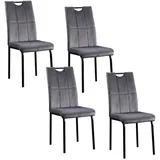 Hti-Living Esszimmerstuhl Denton Velvet rosa 4er Set
