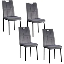 Hti-Living Esszimmerstuhl Denton Velvet rosa 4er Set