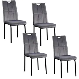 Hti-Living Esszimmerstuhl Denton Velvet rosa 4er Set