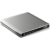 techPulse120 externes USB 3.1 USB-C UHD HDR 4k 3D MDisc BDXL Laufwerk Bluray Brenner Burner Superdrive BD DVD CD für Computer Desktop PC Notebook Ultrabook Windows MacOS Apple iMac Aluminium Silber