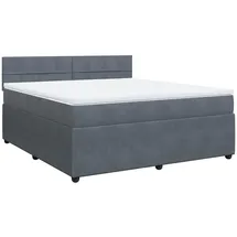 vidaXL Boxspringbett 180 x 200 cm Dunkelgrau