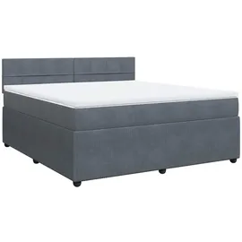 vidaXL Boxspringbett 180 x 200 cm Dunkelgrau