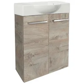 Fackelmann Waschbeckenunterschrank SBC 52 x 60 x 24,3 cm Braun