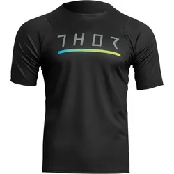 Thor Assist Caliber Kurzarm Fahrrad Jersey, schwarz, Größe XL für Männer