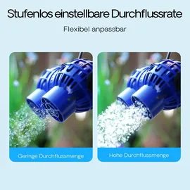 Wiltec SunSun JVP-232 Strömungspumpe 15000 l/h 26 W Aquarium Pumpe mit 2 schwenkbaren Düsen, Magnethalter zur einfachen Befestigung und Durchflussregler