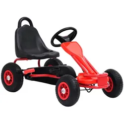 Pedal Go-Kart mit Luftreifen Rot