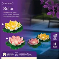 Lumineo Solar Licht LED Seerose 17x6cm Kunststoff 1 Stück