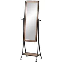 BigBuy Ankleidespiegel Schwarz natürlich 62 x 42 x 174