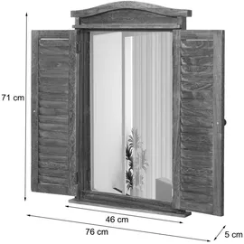 MCW Wandspiegel mit Fensterläden, weiß