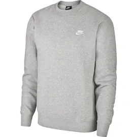 Nike Club Fleece Sweatshirt Herren M NSW CRW BB 804340 Long Sleeved T-shirt, grau