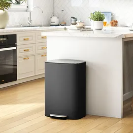 Homcom Mülleimer 50 l Schwarz