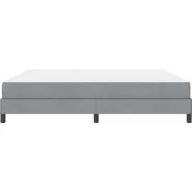 vidaXL Boxspringbett mit Matratze Hellgrau 200 x 200 cm Stoff - Hellgrau