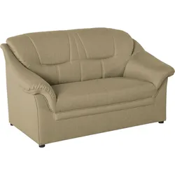 2-Sitzer DOMO COLLECTION "Mezia", beige, B:146cm H:84cm T:82cm, Korpus/Basismaterial: 100% Polyester. Sitzfläche: 100% Polyester, Sofas