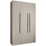 abiks möbel Drehtürenschrank COMO 150 x 245,5 x 50 cm Schwarz