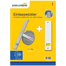 Schellenberg Einlasswickler Maxi, 26 cm inkl. Abdeckplatte weiß