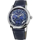 Frederique Constant Manufacture Worldtimer FC-718NWM4H6 - Gerprägt & sonnen guilloche,blau - 42mm