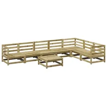 vidaXL Garten-Lounge-Set 8-tlg. Kiefernholz braun