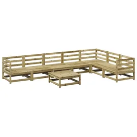 vidaXL Garten-Lounge-Set 8-tlg. Kiefernholz braun