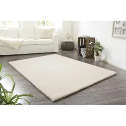 Wollteppich MY HOME "Punam" Gr. 32, beige (natur), B:70cm H:28mm L:140cm, Wolle, Teppiche, echter Berber aus Marokko, einfarbig, reine Wolle, handgeknüpft