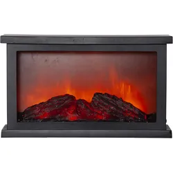 LED-Laterne "Fireplace", Farbe: schwarz
