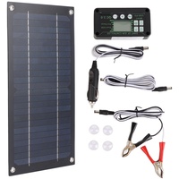 Solarpanel-Kit, 600 W Solarpanel-Ladegerät, Monokristallines Silizium, 100 A, Laderegler, Solarpanel-Kit mit Verlängerungskabel, Batterieclip für Wohnmobil-Outdoor-Camping