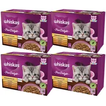 Whiskas Junior Nassfutter für Kätzchen mit Huhn Truthahn Geflügel Ente