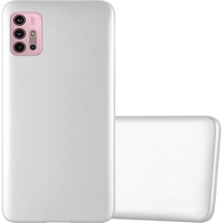 Cadorabo TPU Hülle für Motorola MOTO G10 / G30 Matt Metallic (Motorola Moto G10, Motorola Moto G30), Smartphone Hülle, Silber
