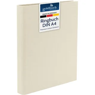 goldbuch 37931 Foto Ringbuch, Bella Vista, Foto Album 26 x 32 cm, Fotobuch Ordner aus Leinen, Fotoordner zum Selbstgestalten und Befüllen, Format DIN A4, ideal für Reise & Urlaub, Beige