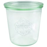 Weck Sturzglas 500 ml (Hochwertiges Einweck, Einmach Glas mit Glasdeckel; zum Einkochen; Hitzebeständig; Mikrowellengeeignet; Backofengeeignet; Rundrandglas) 742, 6 Stück