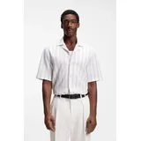 Boss Kurzarmhemd gestreift Beige L