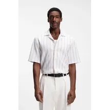 Boss Kurzarmhemd gestreift Beige L