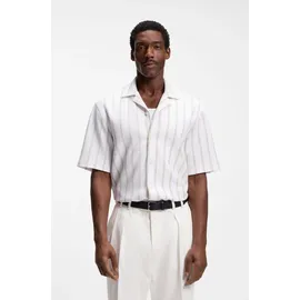 Boss Kurzarmhemd gestreift Beige L
