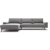 creation by rolf benz Ecksofa "CR.450 elegantes Designsofa mit hohem Sitzkomfort", grau (lichtgrau, schwarzgrau), B:274cm H:95cm T:178cm, CREATION BY ROLF BENZ, Sofas, Ecksofa