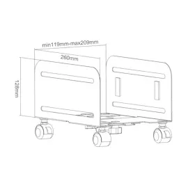 Value PC-Ständer, rollbar, schwarz