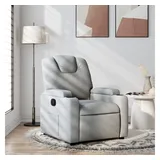 vidaXL Relaxsessel Hellgrau Stoff 88 x 97 x 0 cm Grau mit Liegeposition