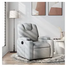 vidaXL Relaxsessel Hellgrau Stoff 88 x 97 x 0 cm Grau mit Liegeposition