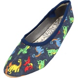 Beck Unisex Kinder Dinosaurus Gymnastikschuhe, Blau, 32 EU
