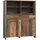 Forte Highboard 106 x 125,4 x 41,4 cm Beige / Braun / Grau
