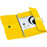 Herlitz Gummizugmappe PP A4 POSTMAPPE transparent gelb