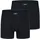 Happy Shorts Boxershorts Schwarz S 2er Pack