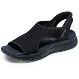 SKECHERS Summits-Sweetly Evolved Sport-Sandalen für Damen, Schwarz/Schwarz, 37 EU - 37 EU