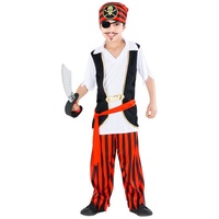 dressforfun Piraten-Kostüm Jungenkostüm Captain Messerjockel rot 128 (7-8 Jahre) - 128 (7-8 Jahre)