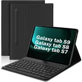 JADEMALLGalaxy Tab S9 Tastatur - Tastatur Hülle für Samsung Galaxy Tab S9 2023/S8 2022/S7 11 Zoll 2020, Magnetisch QWERTZ Deutsch Beleuchtete Bluetooth Tastatur mit Hülle