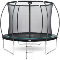 Salta Cosmos - Trampolin mit Sicherheitsnetz und Leiter - ⌀251/305/366/427cm - Rund - Schwarz (⌀ 305 cm, Max 120 KG)