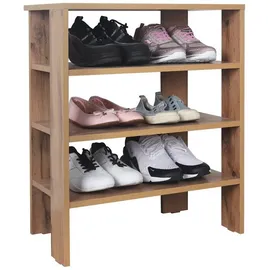 Ricoo Schuhregal 3 Ebenen 1-tlg. 40 x 30 x 100 cm Beige