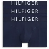 Trunk, Herren, Gr. S (48), 3 Stk., 3x pitch blau, Jersey, Obermaterial: 95% Baumwolle, 5% Elasthan, TOMMY HILFIGER UNDERWEAR, körpernah, Unterhosen, elastischer Bund mit Markenschriftzug, körpernahe Form
