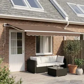 vidaXL Ausziehbare Markise 4 x 3 m taupe